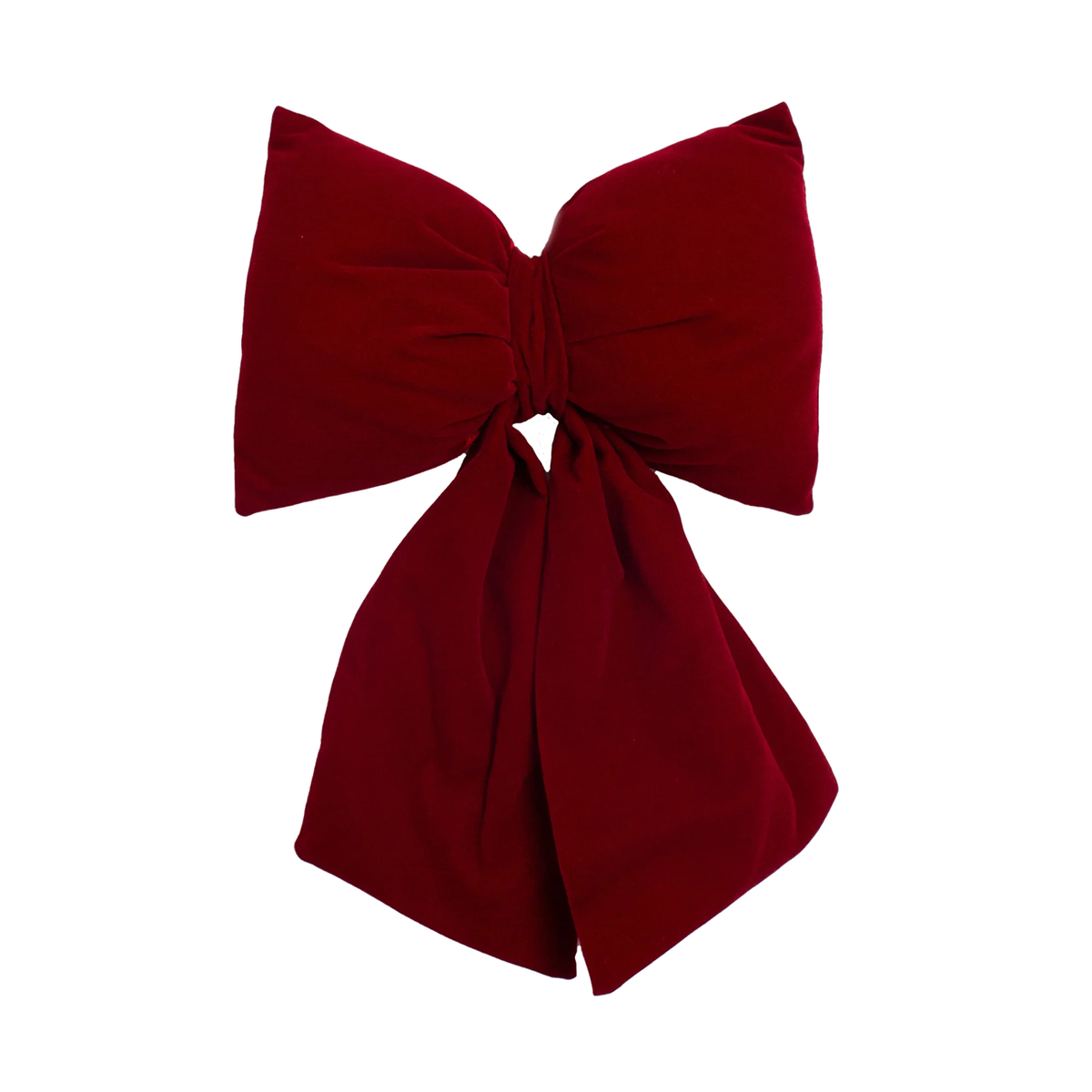 Velvet Bow w Clip Mulberry