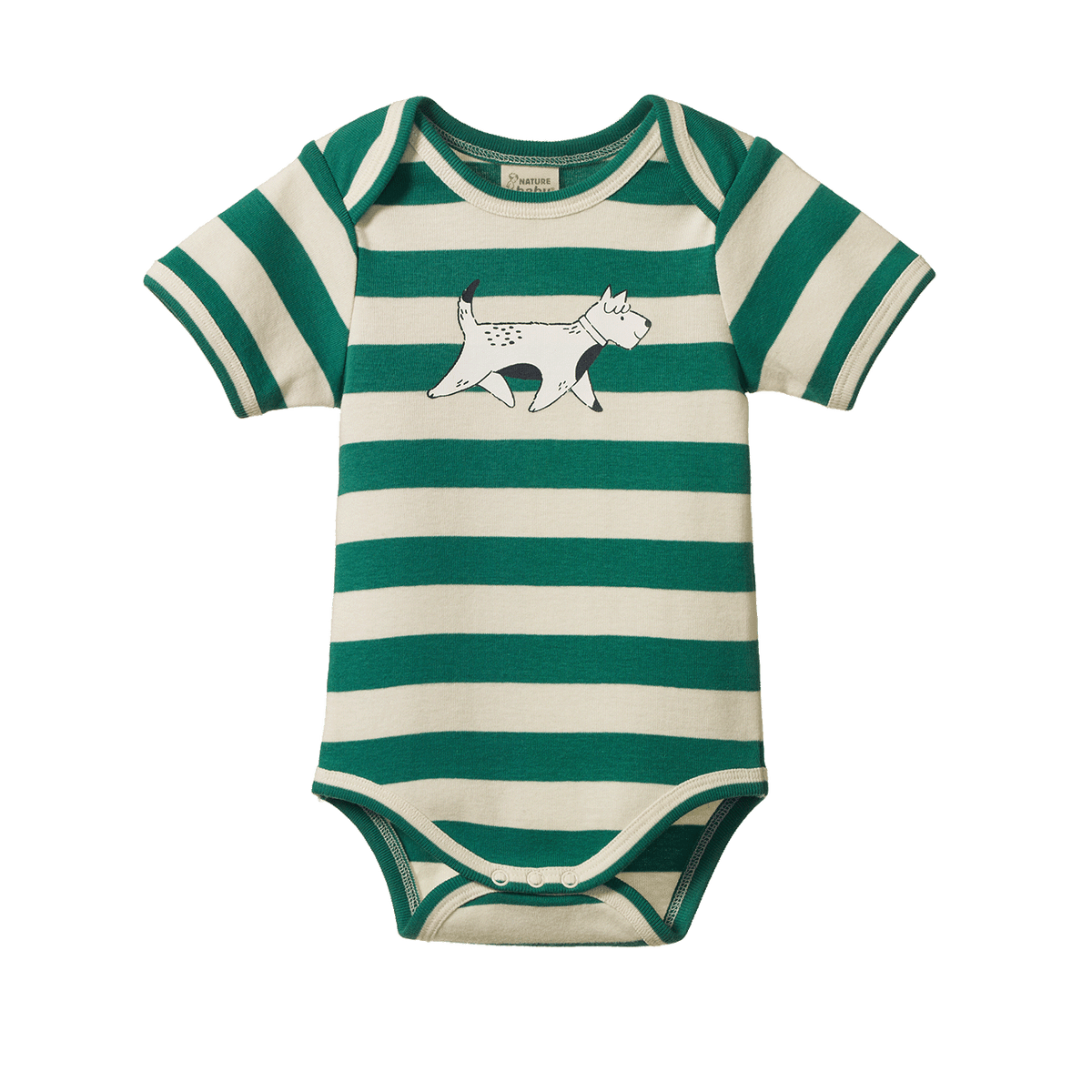 Short Sleeve Bodysuit Dog Walk Peppermint