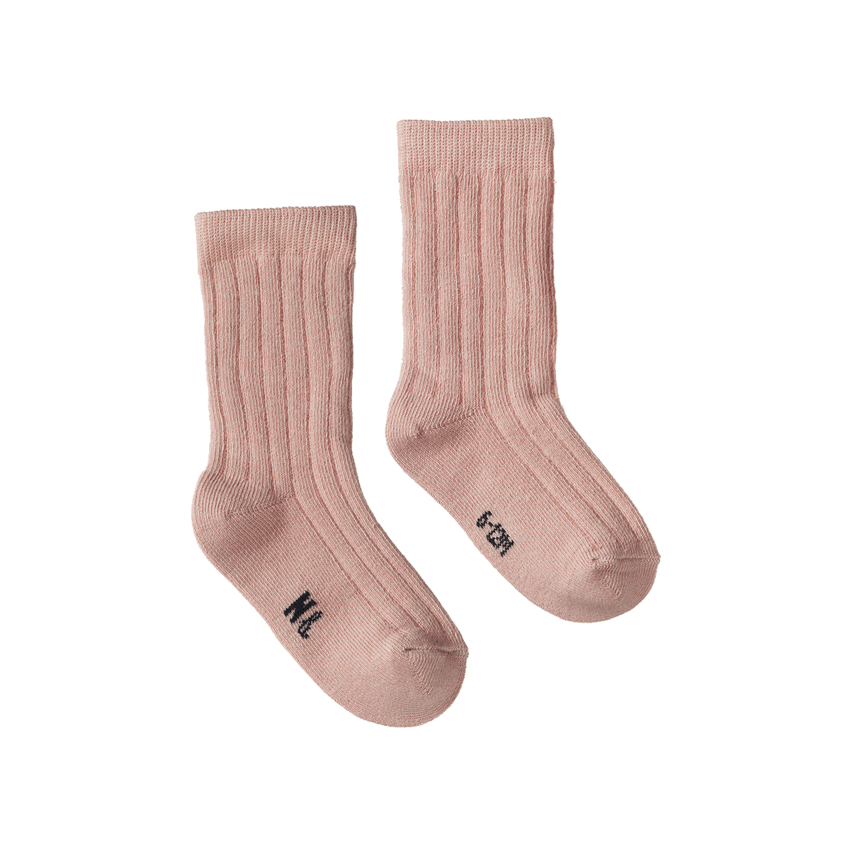 Organic Cotton Rib Socks Rose Bud