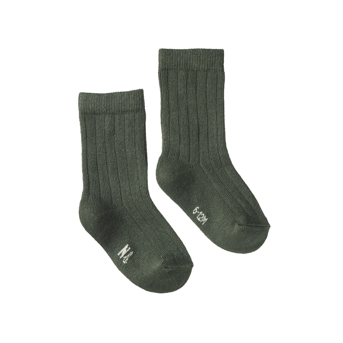 Organic Cotton Rib Socks Thyme