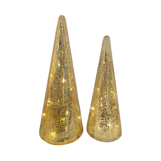 Gold Crackle Glass Tree