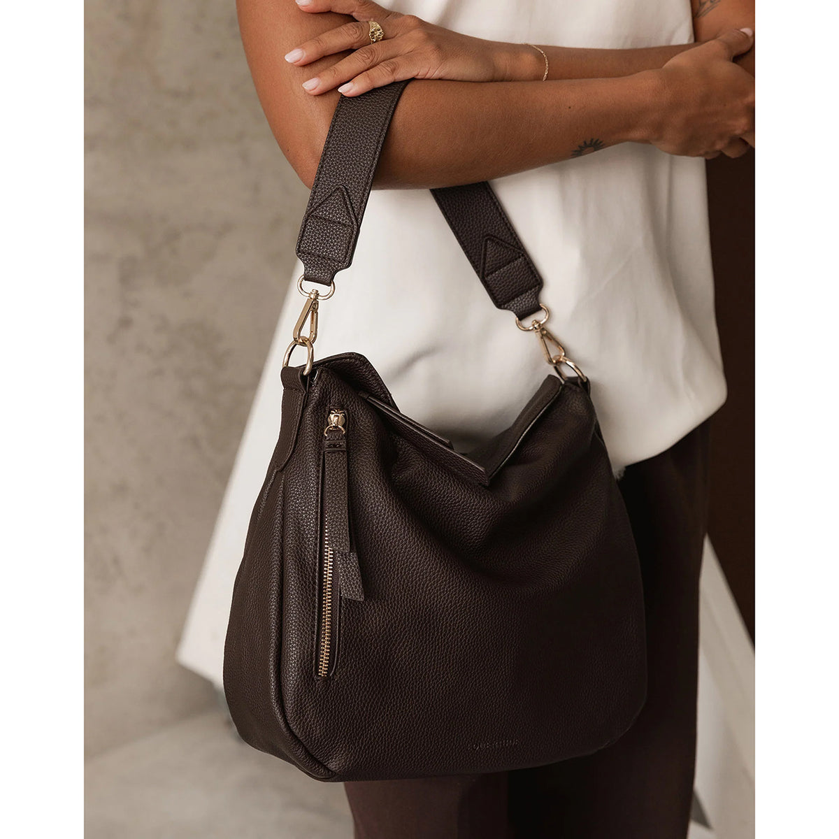 Nadia Shoulder Bag Chocolate
