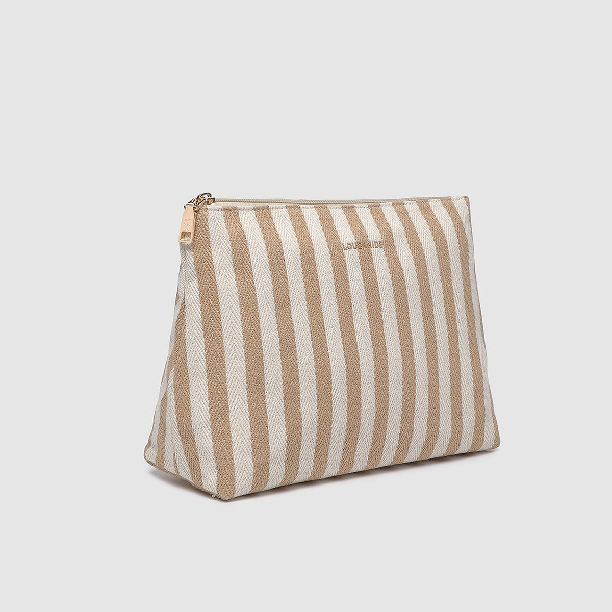 Nala Makeup Bag Beige Stripe