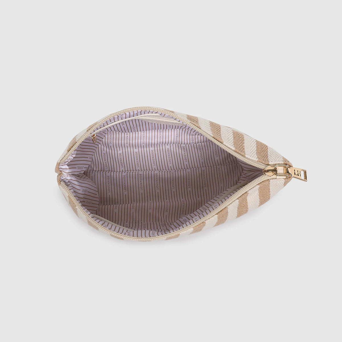 Nala Makeup Bag Beige Stripe