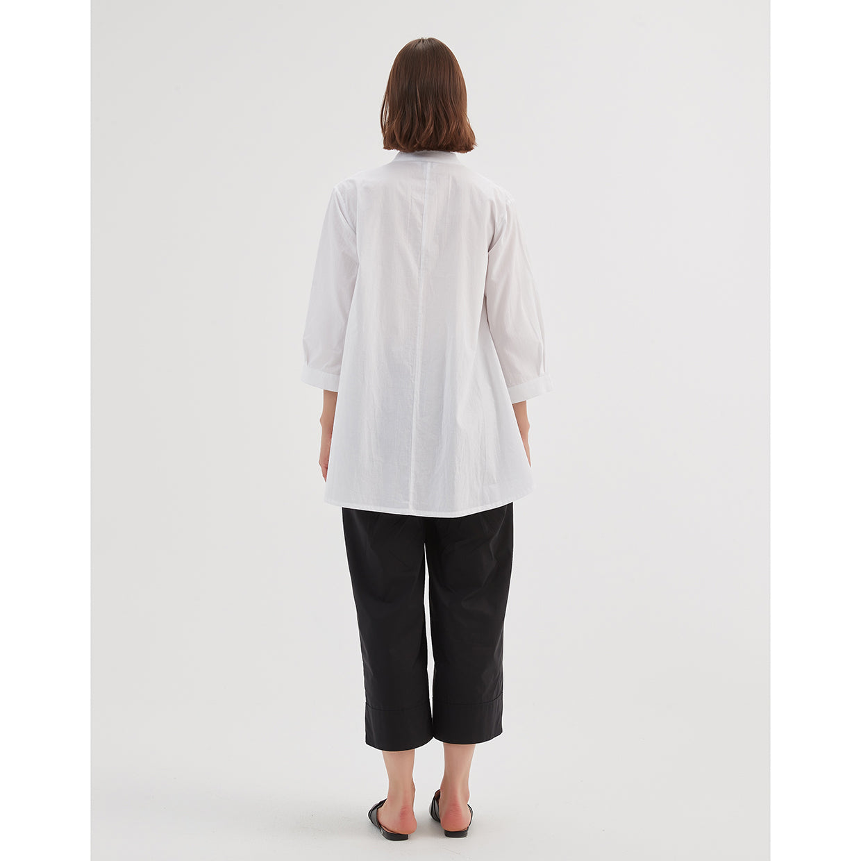 Notch Collar Shirt White