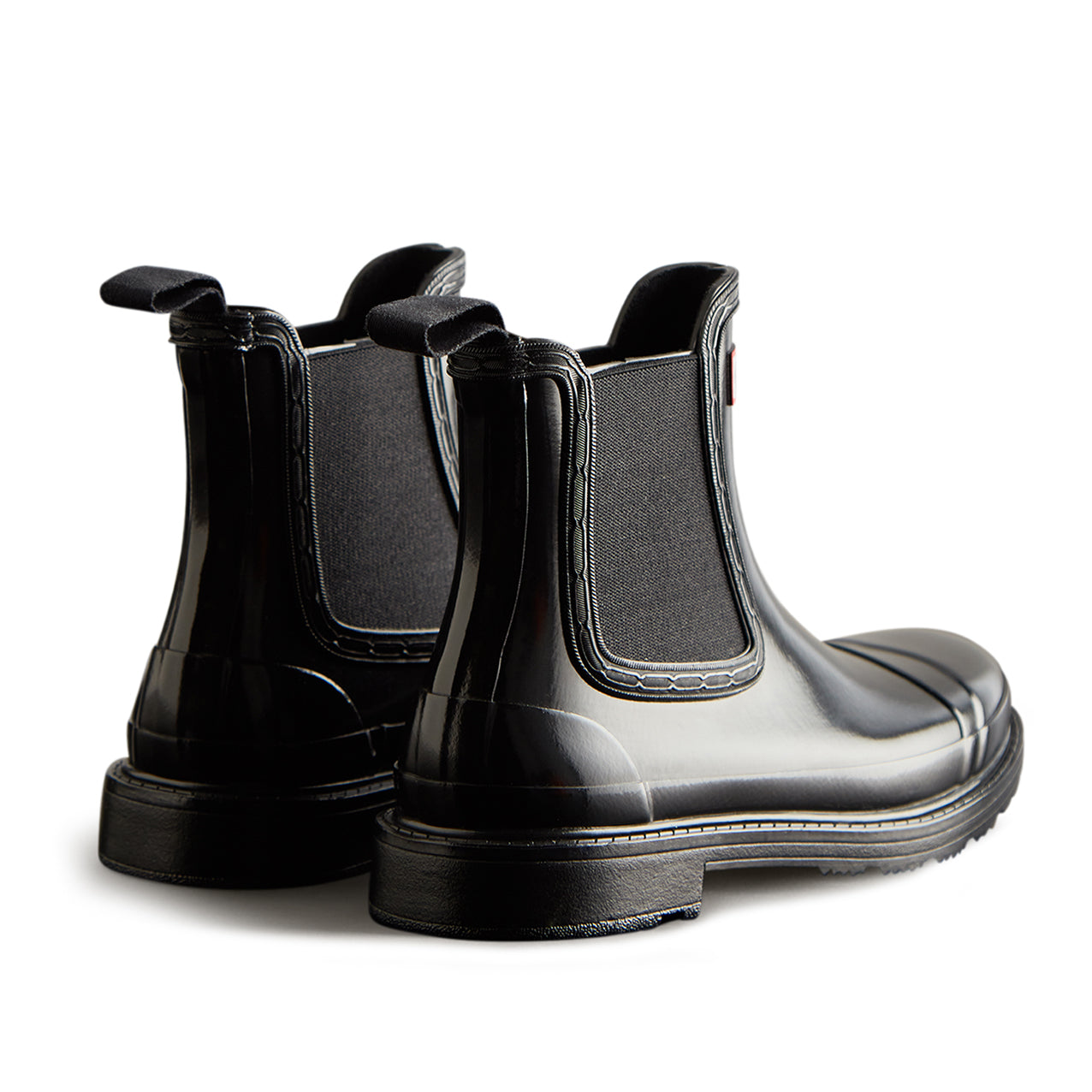 Women's Chelsea Commando Gloss Boot Black