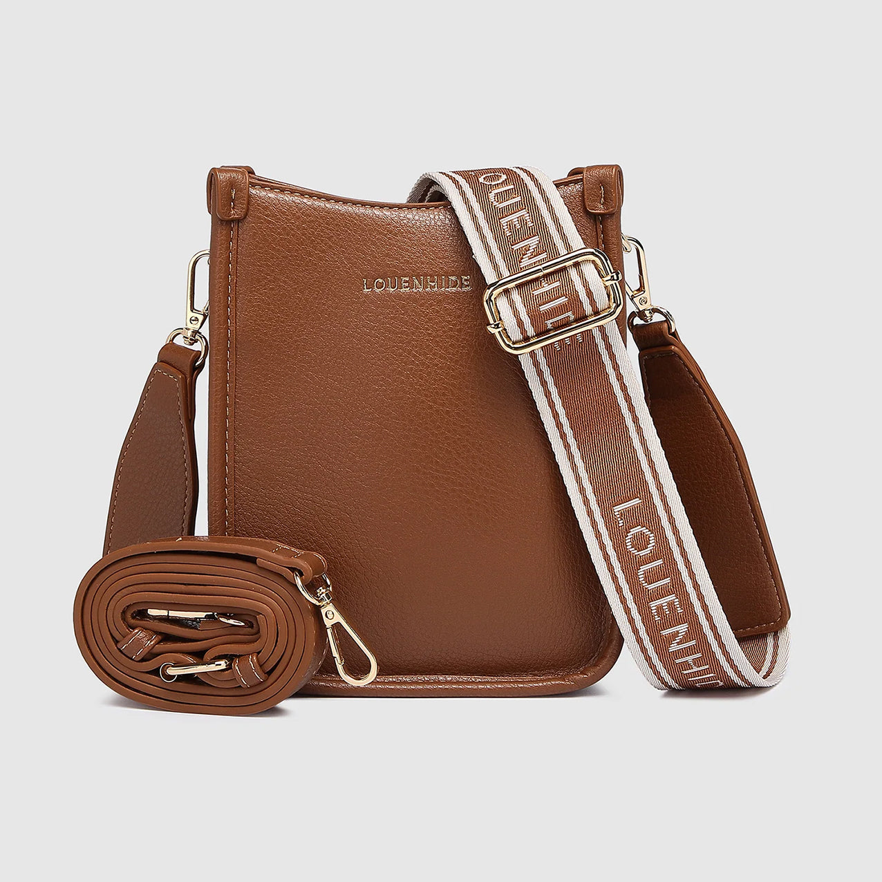 Louenhide Parker Logo Phone Bag Tan