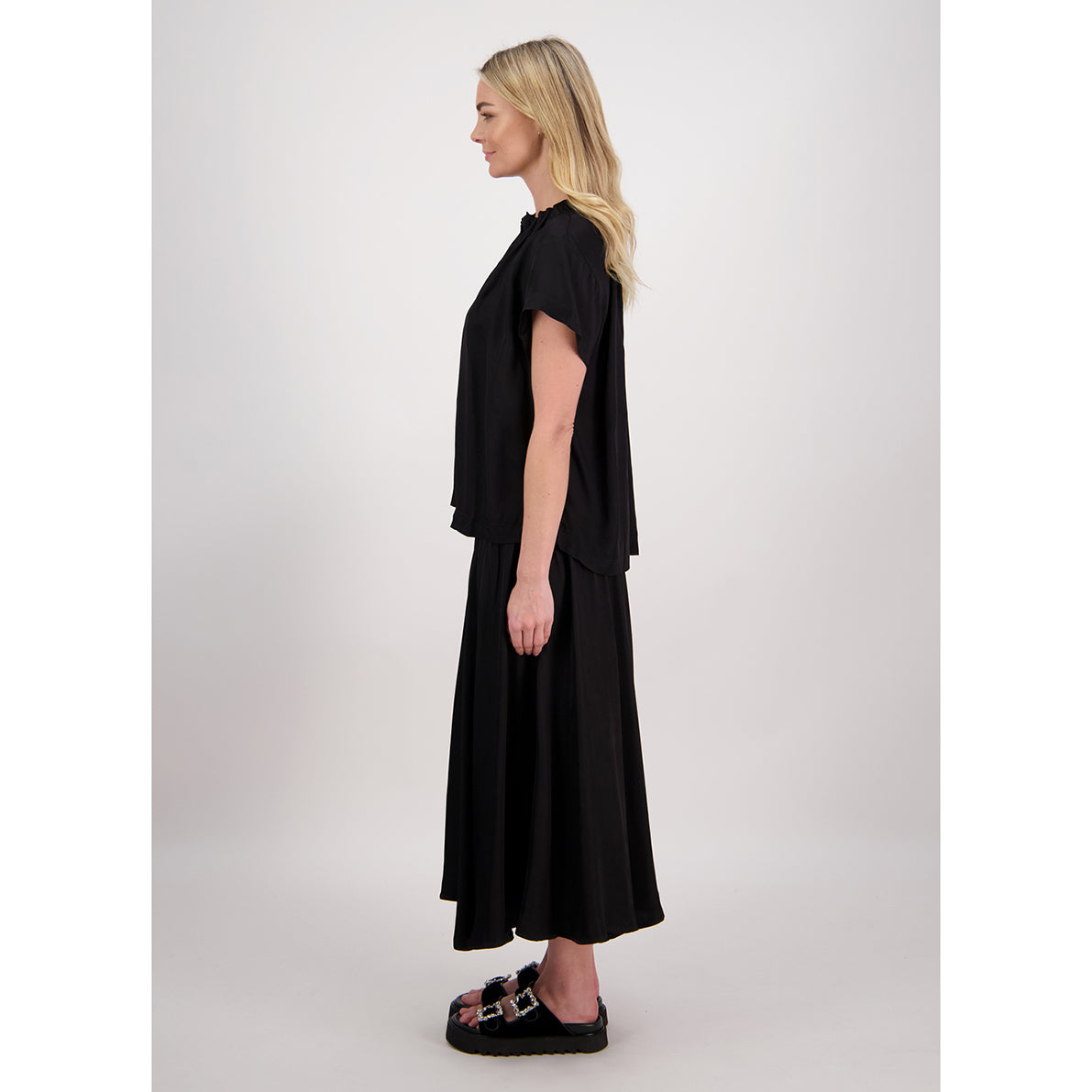 BW Pat Skirt Black