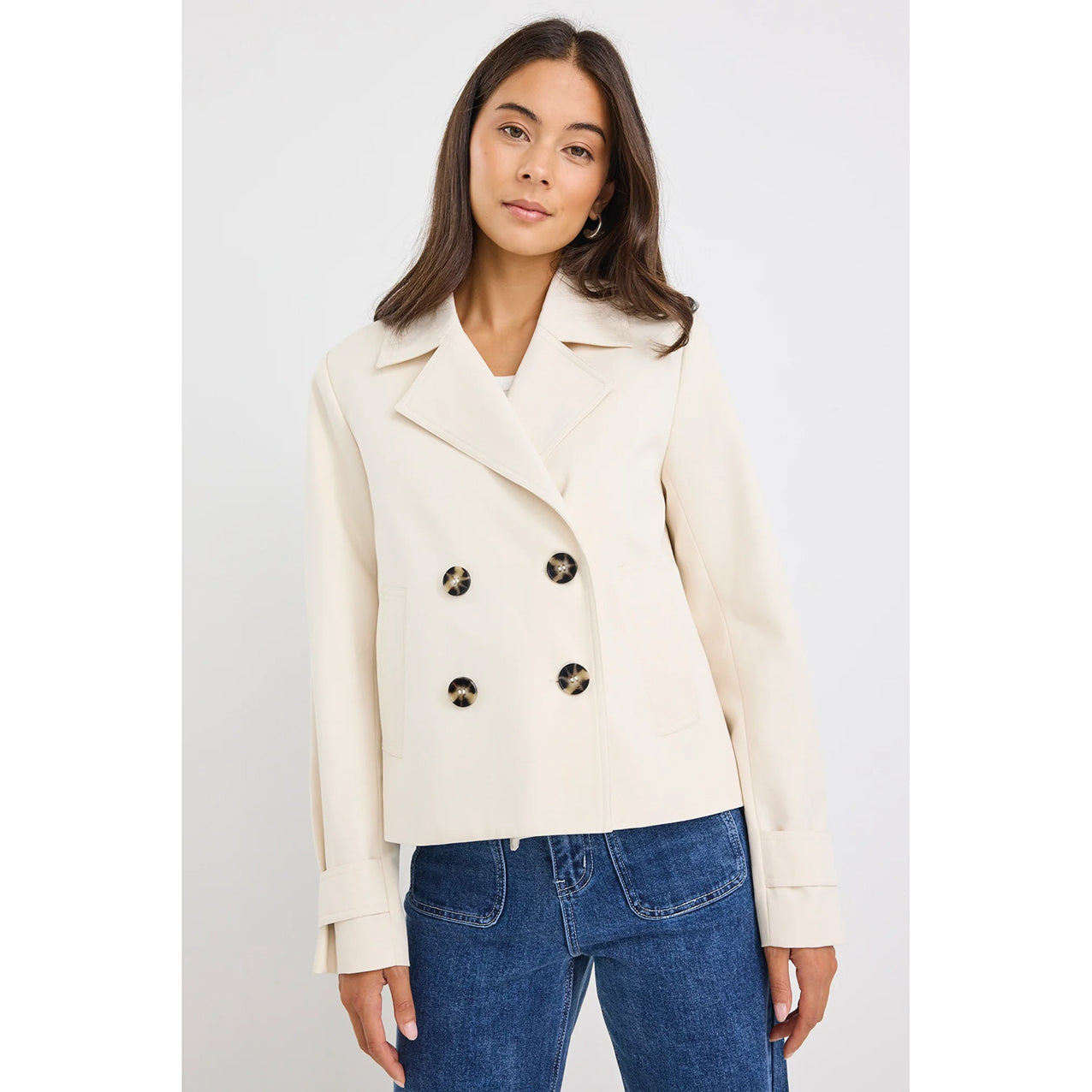 Pathway Pumice Cropped Trench Jacket