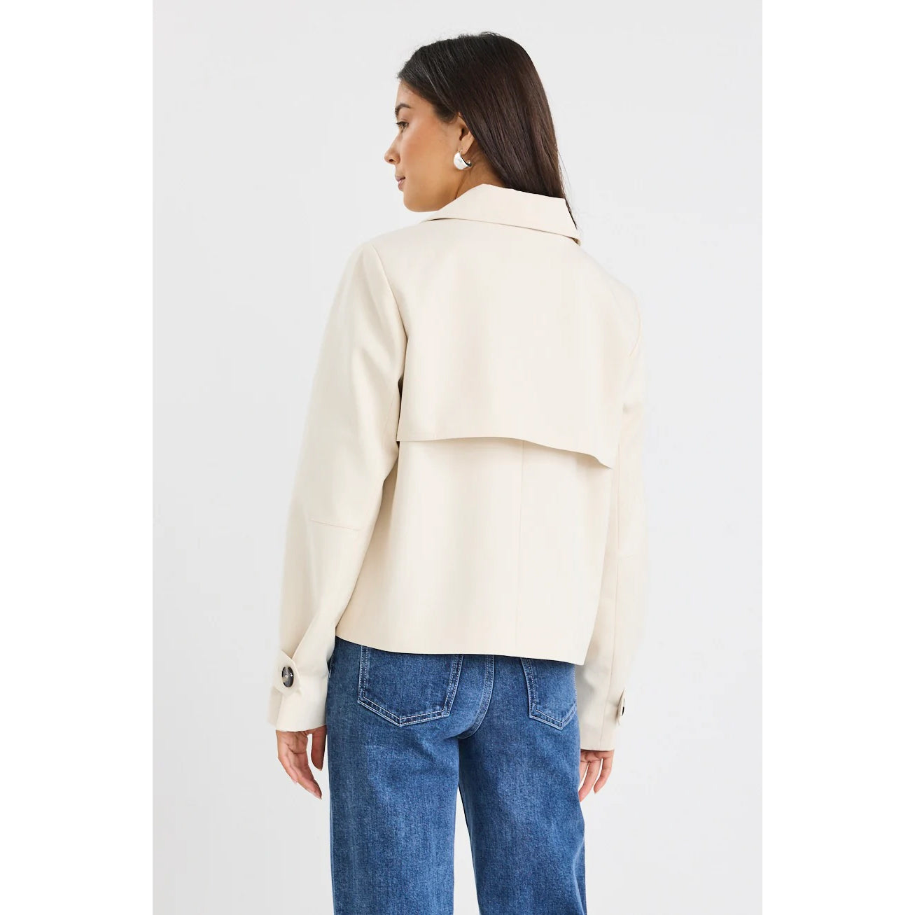 Pathway Pumice Cropped Trench Jacket