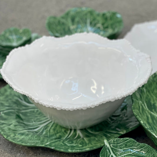 Melamine Pearl Bowl White 35cm