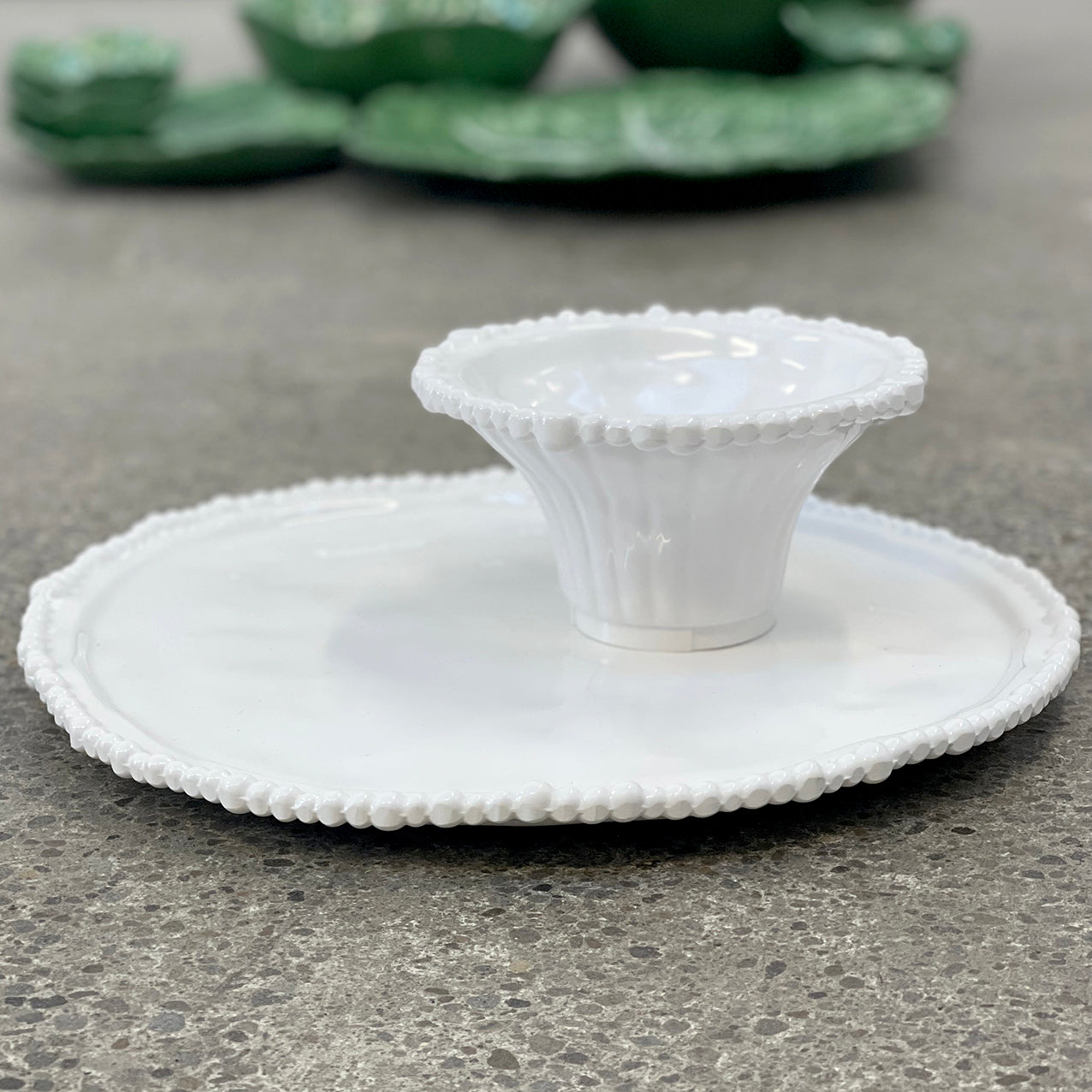 Melamine Pearl Cake Stand White