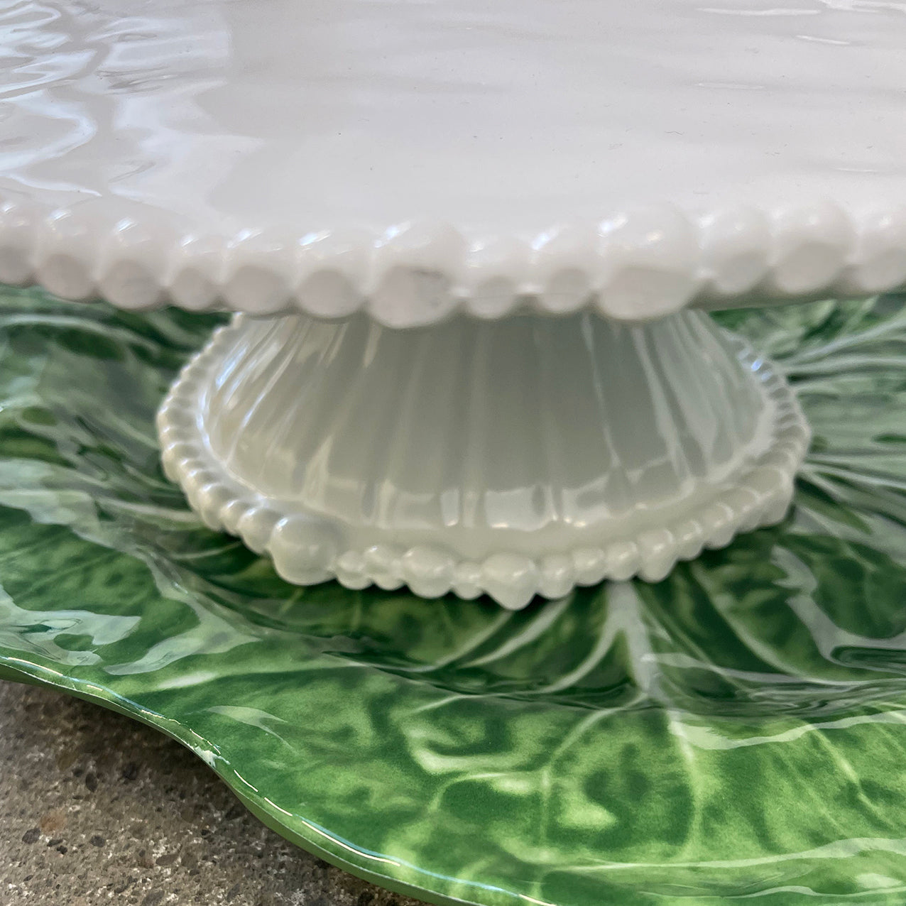Melamine Pearl Cake Stand White