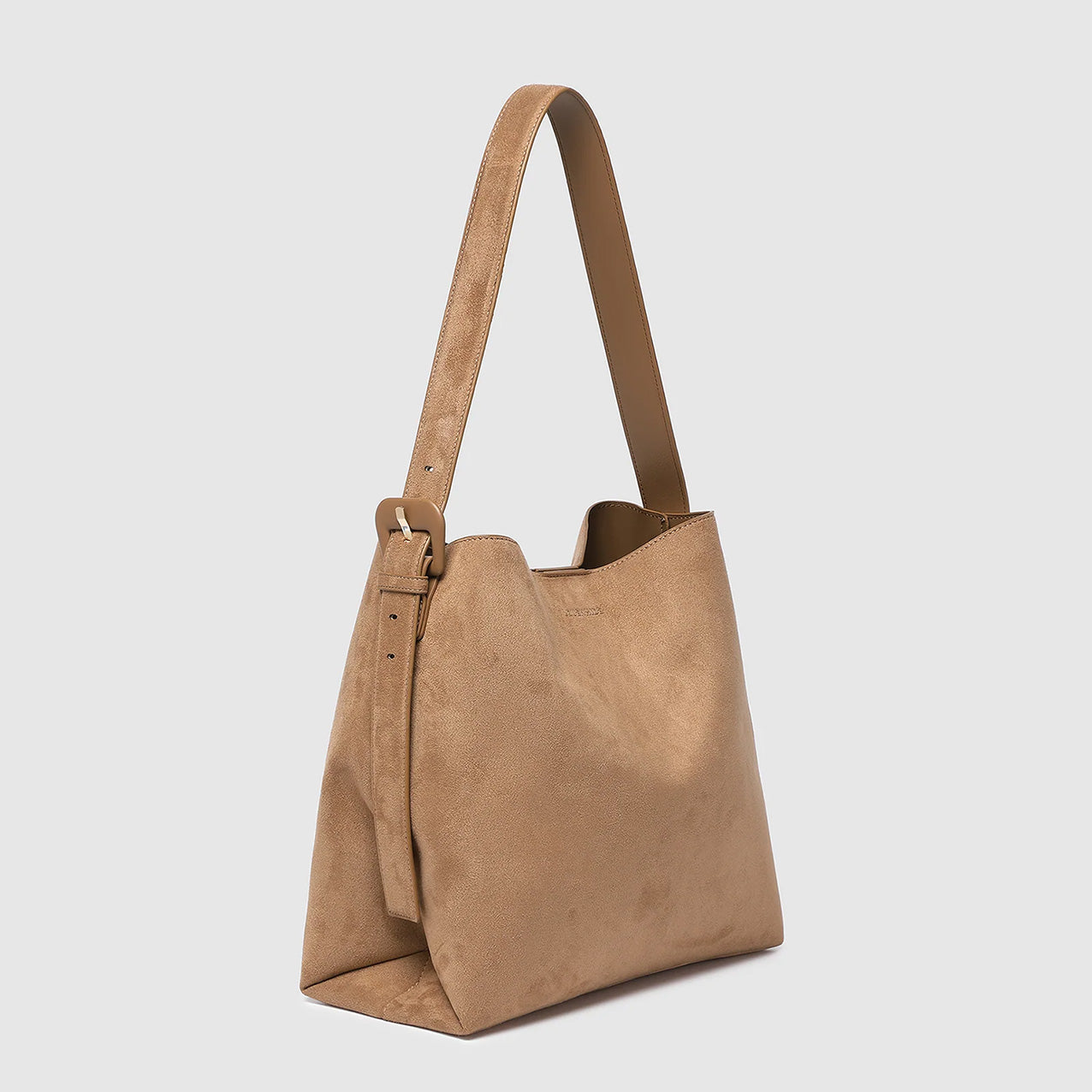 Peyton Suedette Shoulder Bag Honey