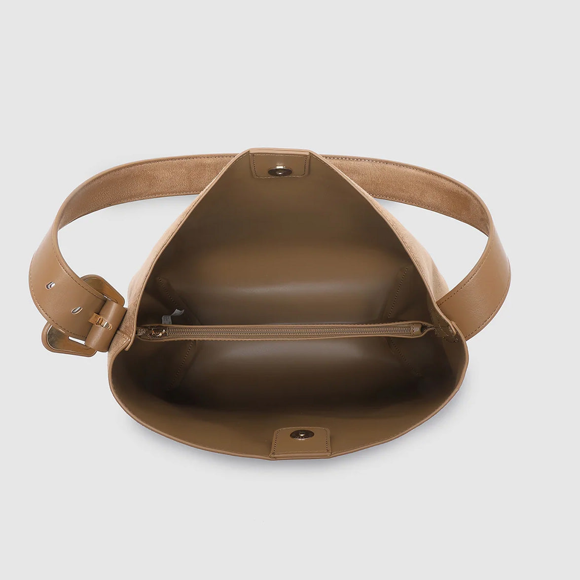 Peyton Suedette Shoulder Bag Honey