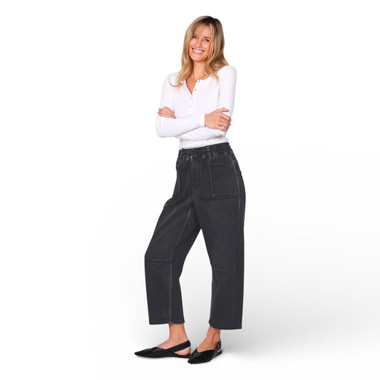 Leo Barrel Jean Black