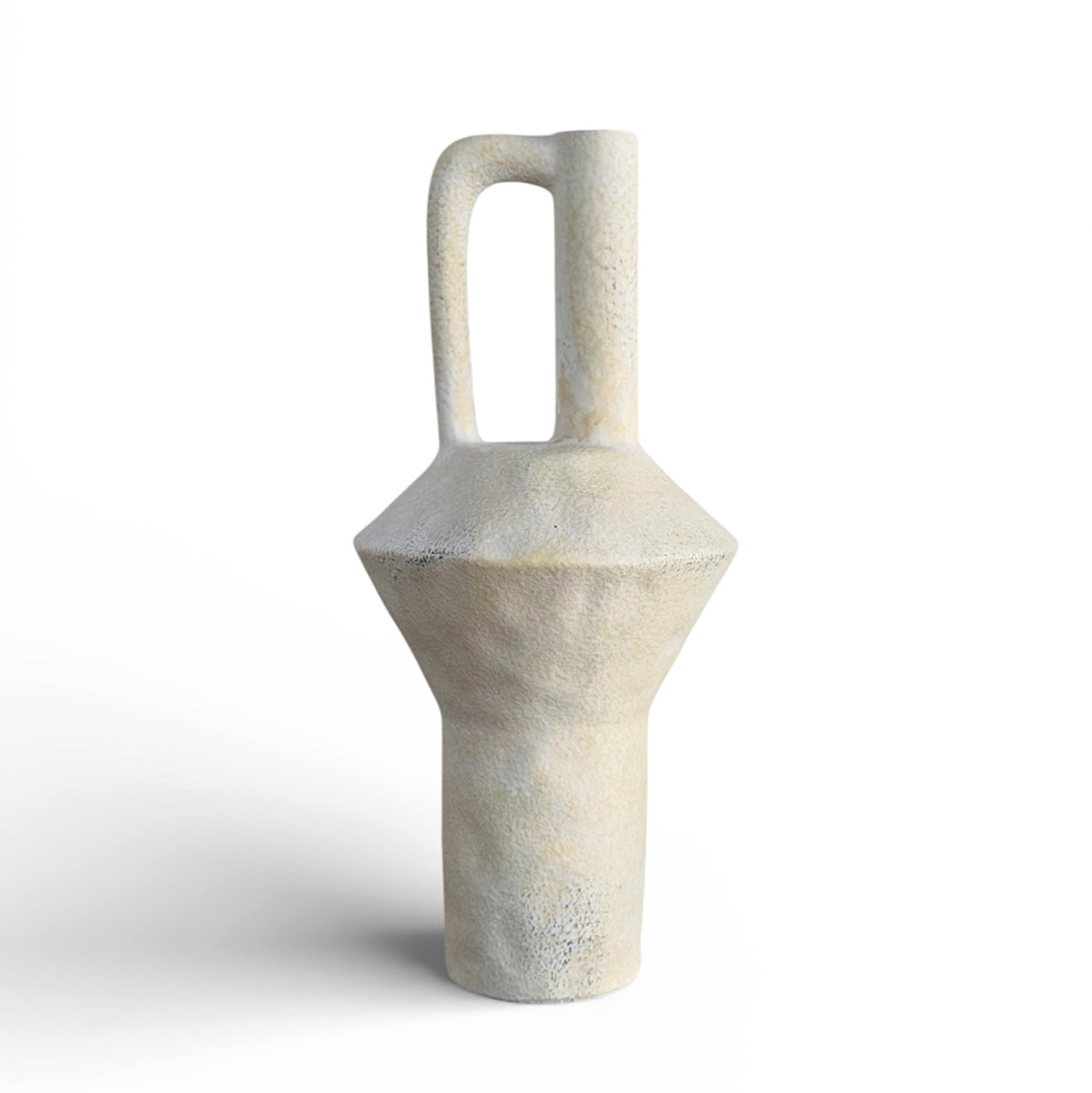 Stevie Resin Vase Textured White