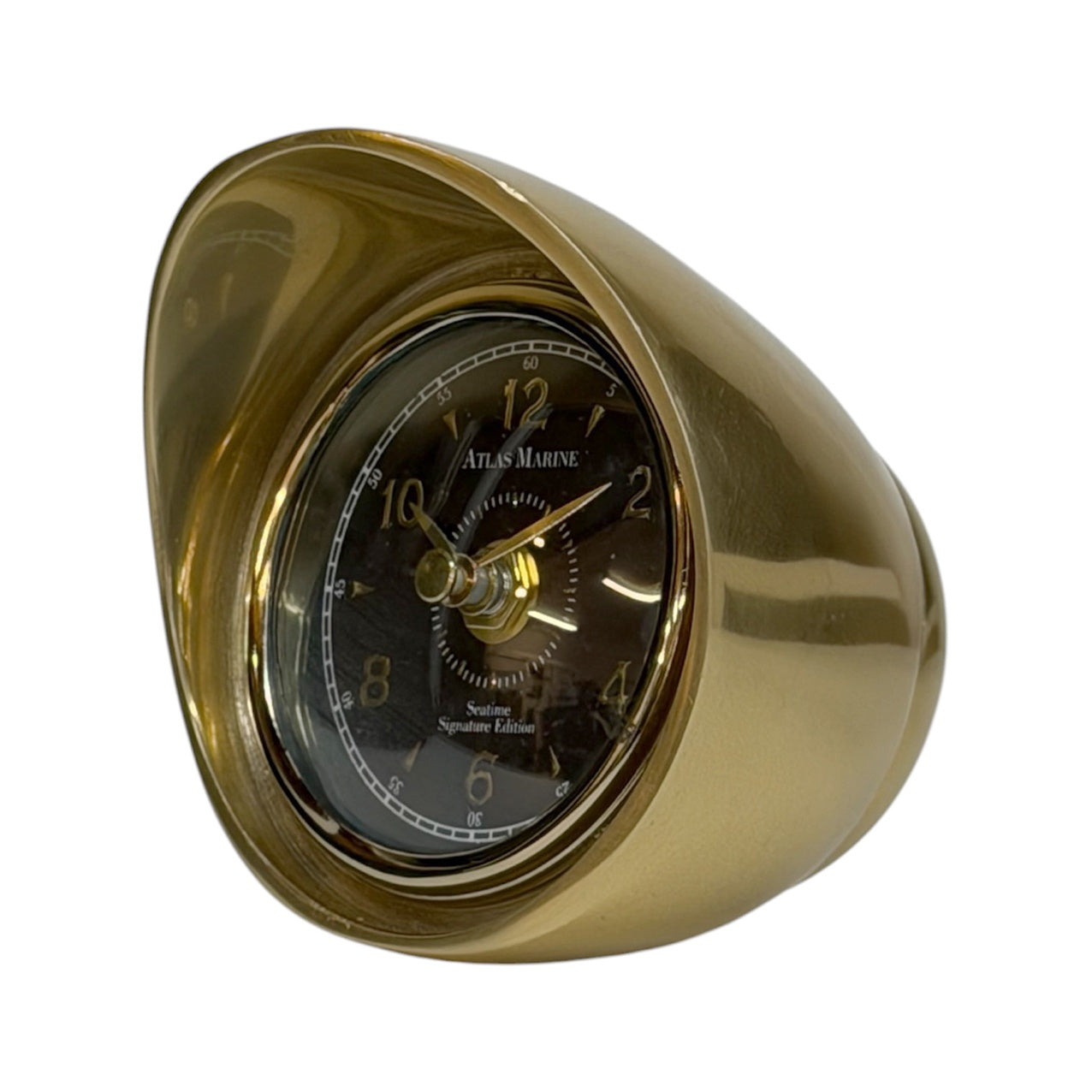Curved Clock Antique Brass
