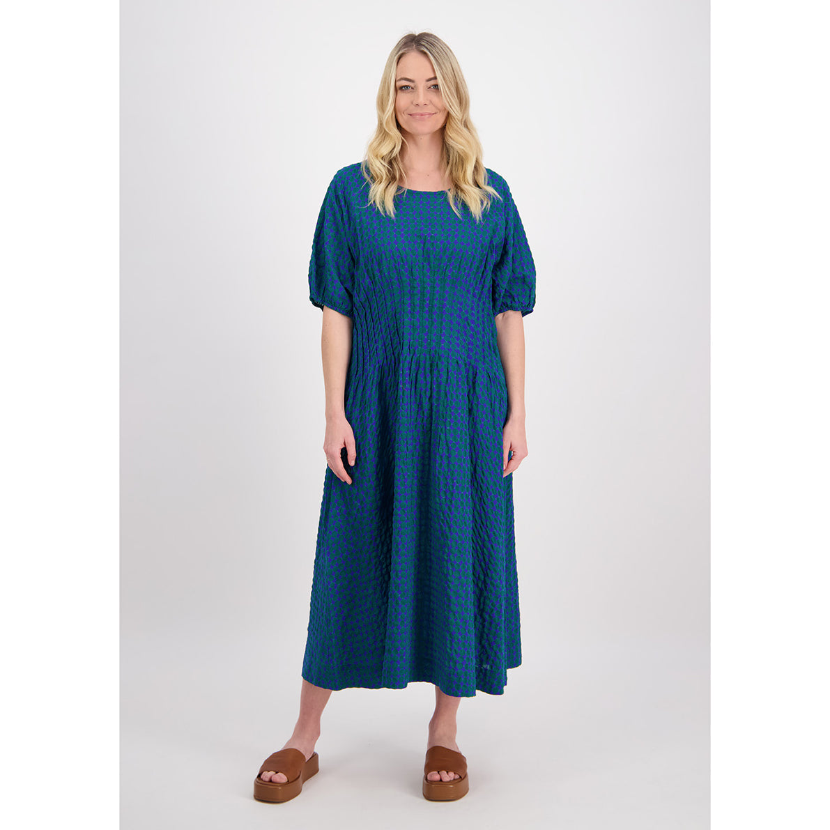 Briarwood Phyllis Dress Green Blue Spot