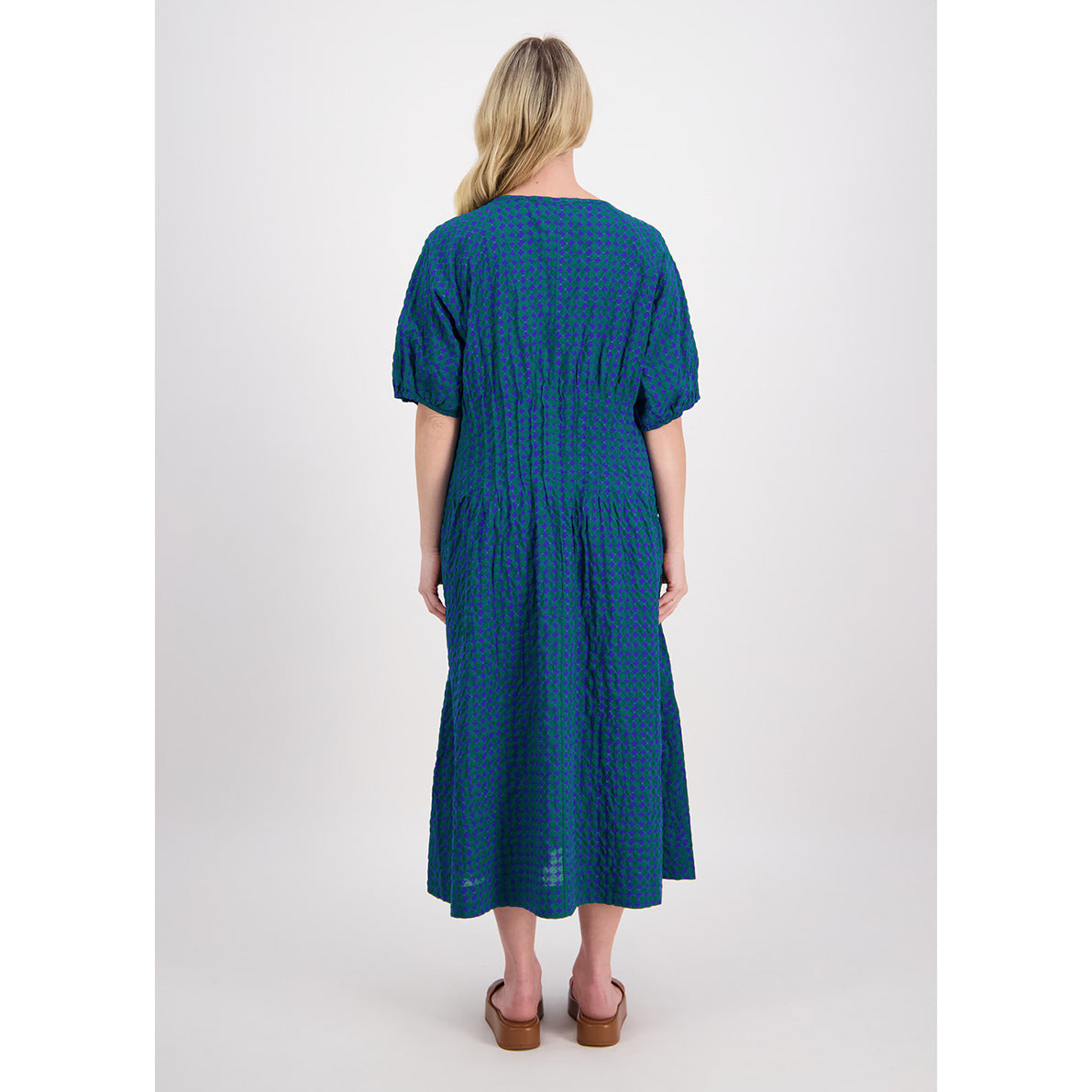 BW Phyllis Dress Green/Blue Spot