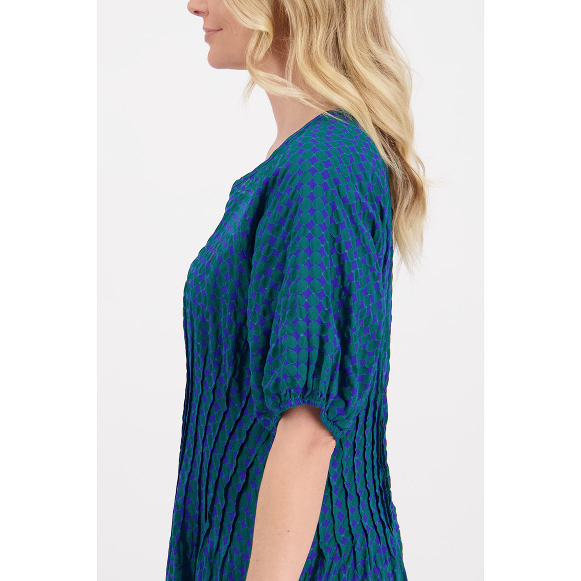 BW Phyllis Dress Green/Blue Spot