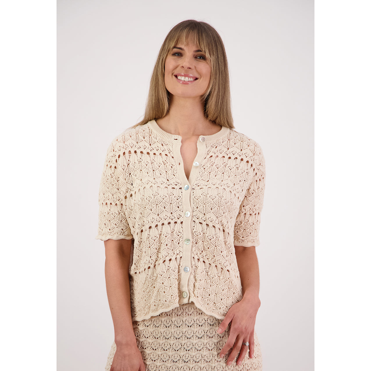 Posy Top Ivory