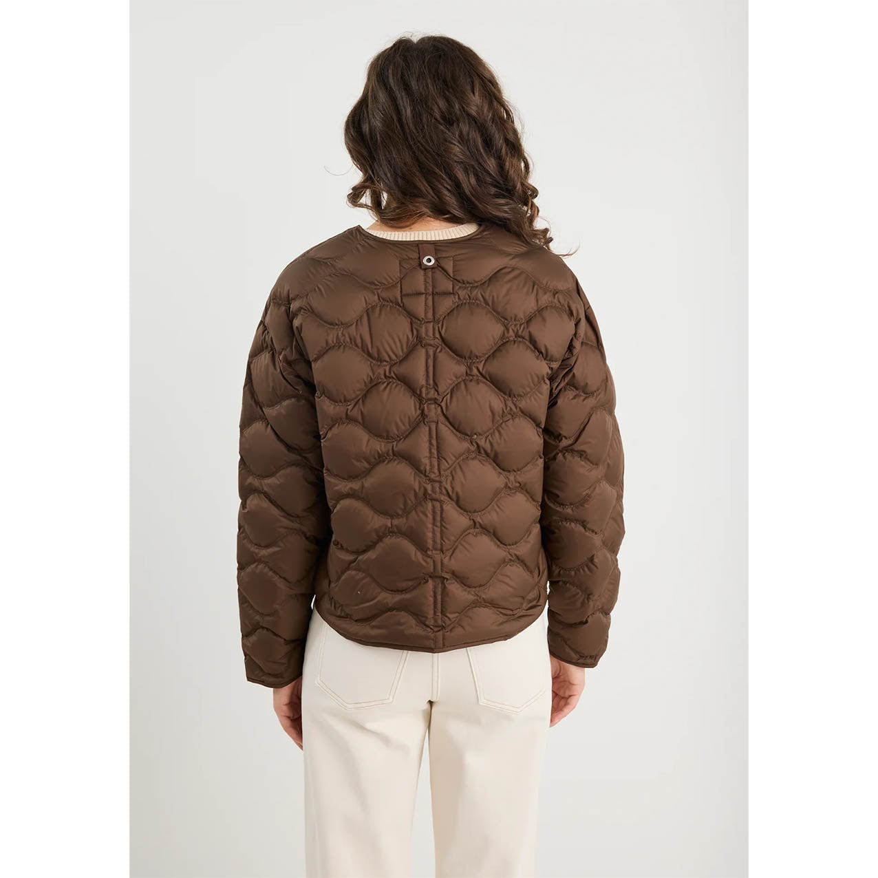 Premium Chocolate Down Filled Quilted Puffer Jacket