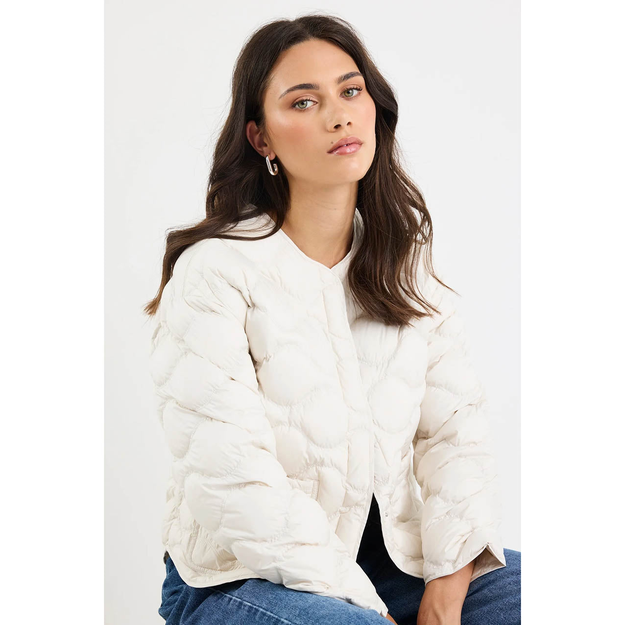 Premium Putty Down Filled Quilted Jacket