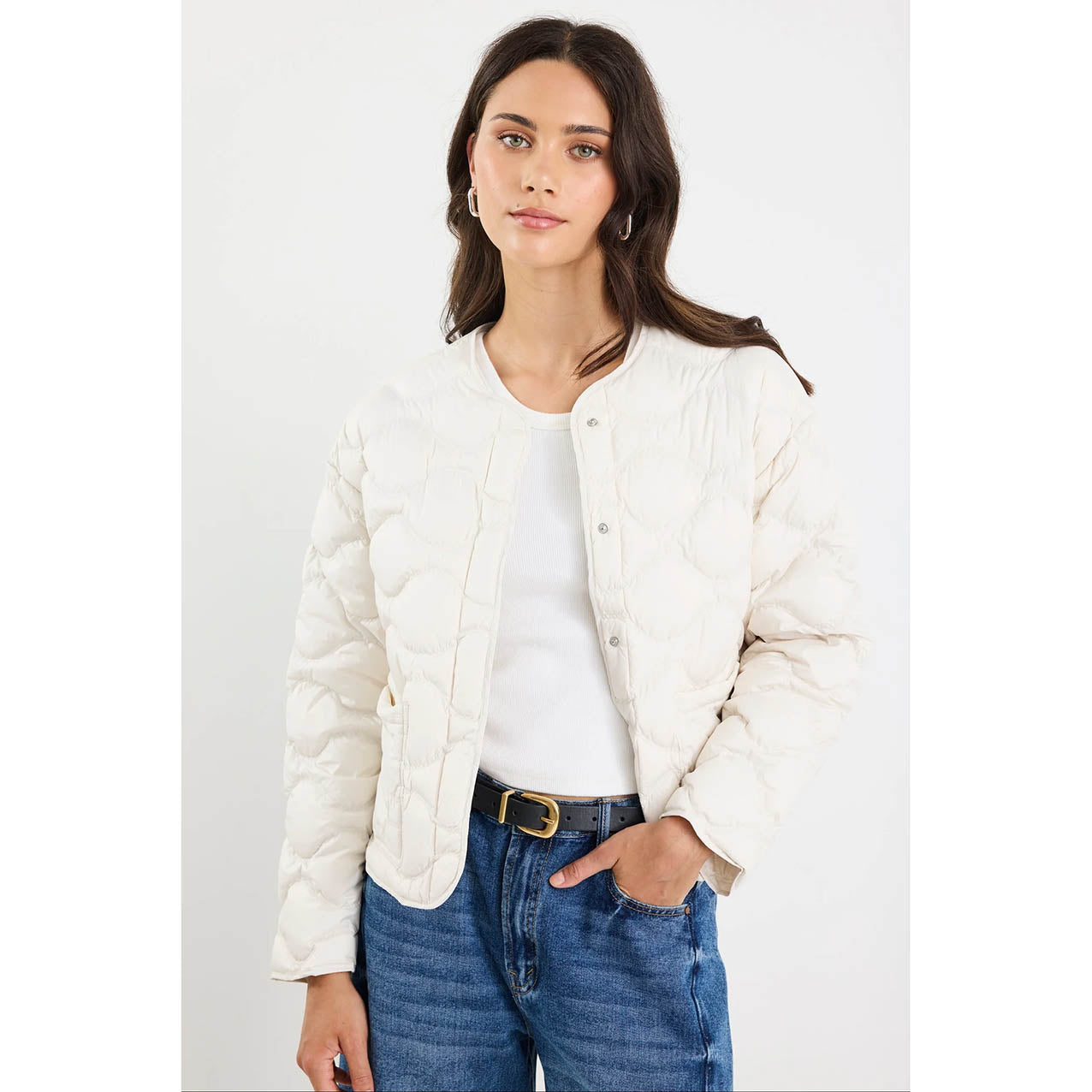 Premium Putty Down Filled Quilted Jacket