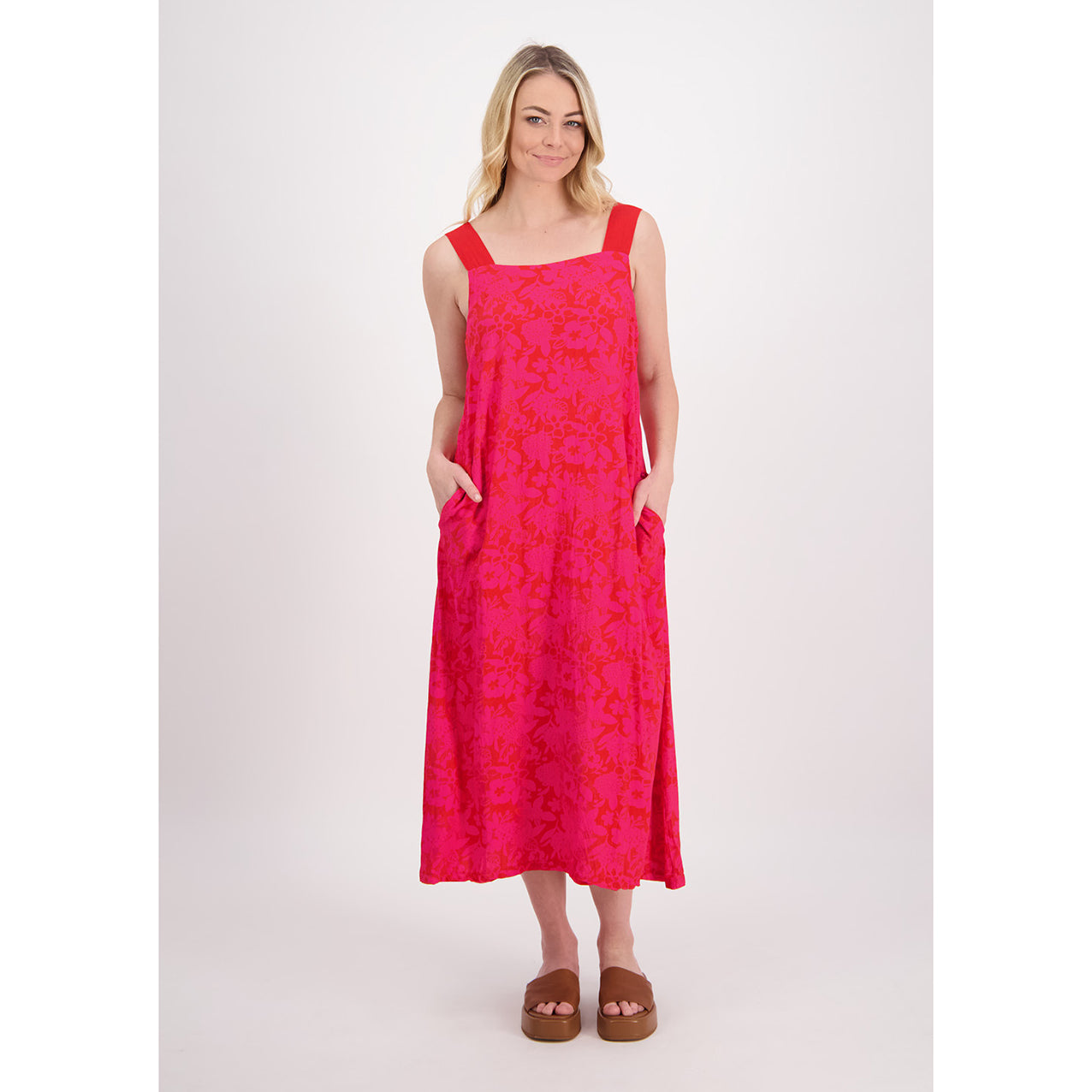 Briawood Prue Dress Pink Red Floral