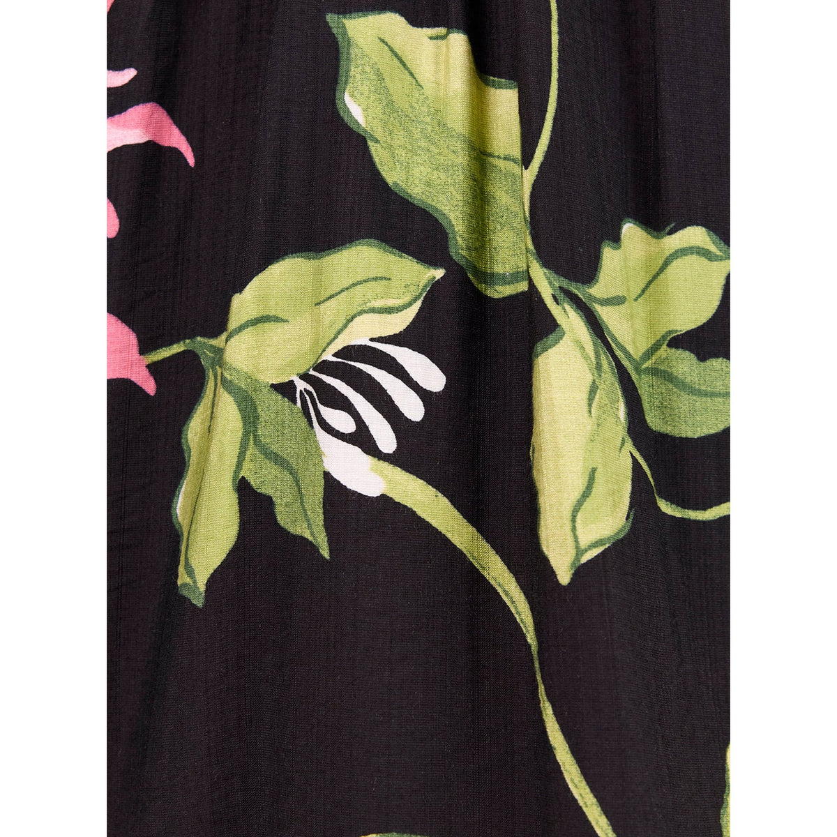 Refine Black Blush Floral Pintuck Front Top