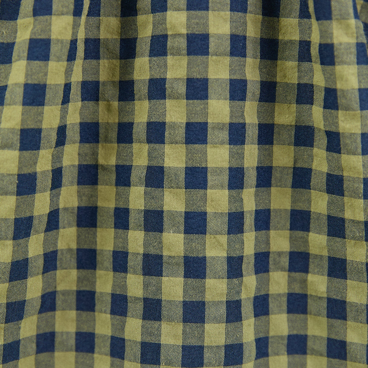 Revolutionary Khaki Ink Gingham Top