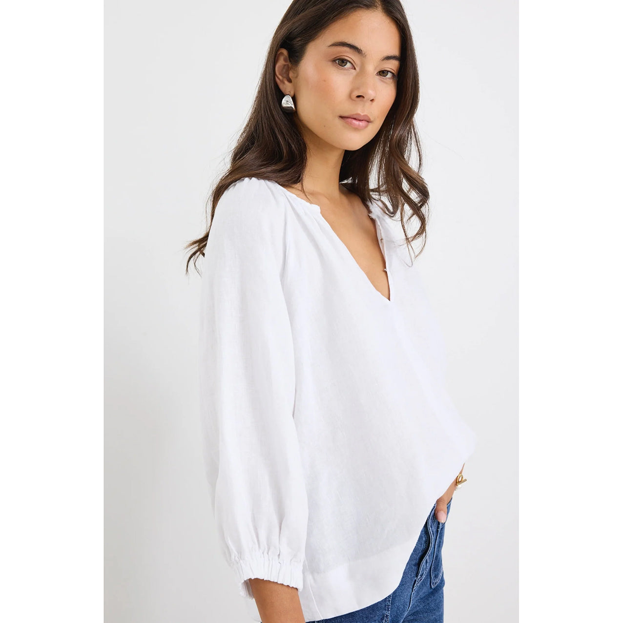 Revolutionary White Linen Top