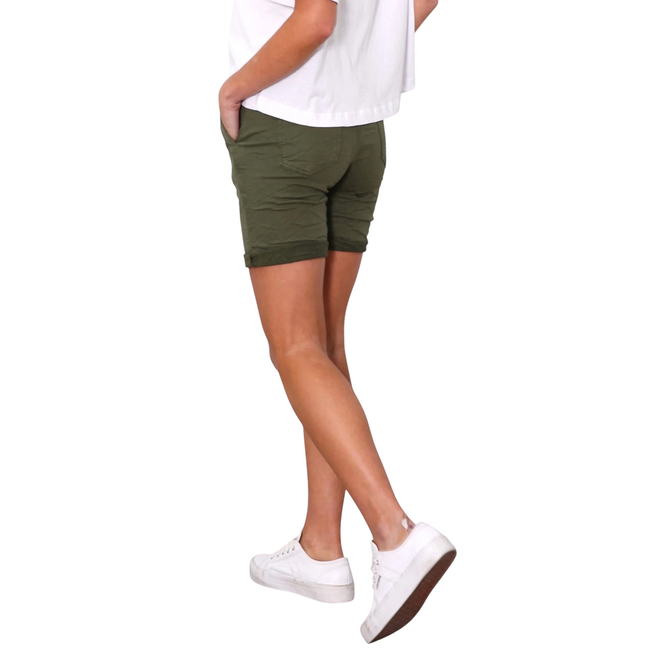 Riley Denim Short Khaki