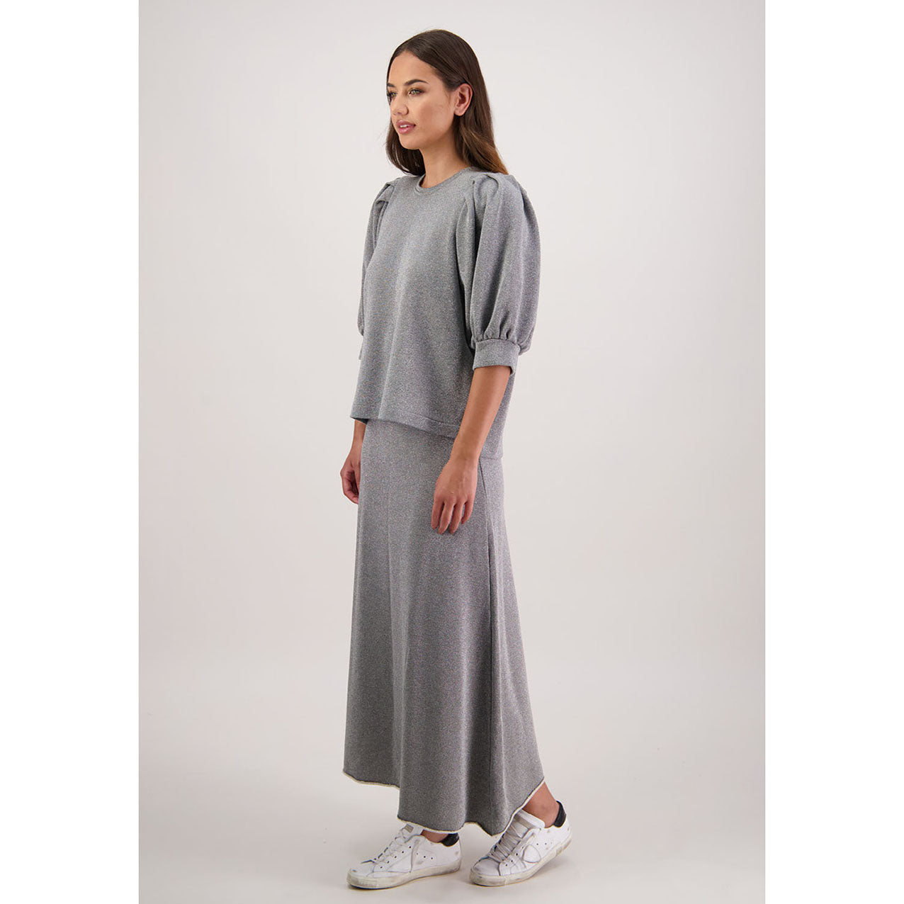 Rutherford Skirt Metallic Silver