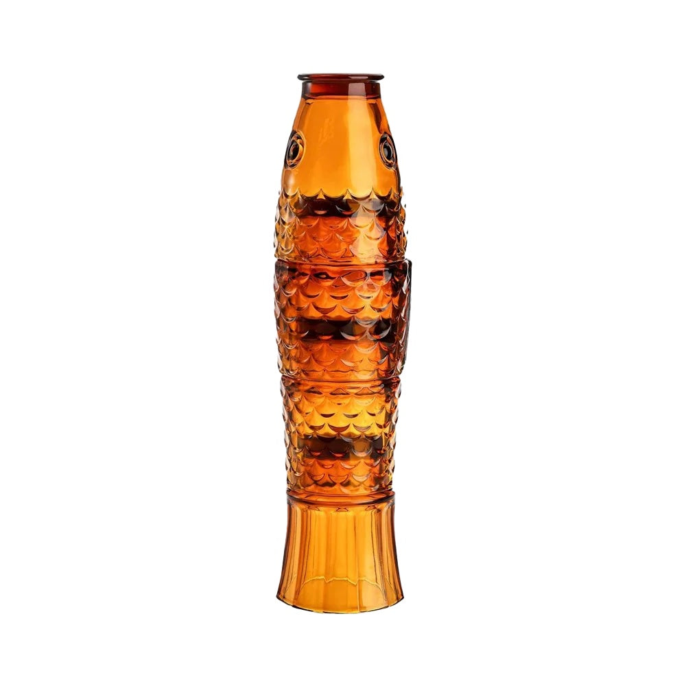 Fish Stackable Tumblers Set4 Amber