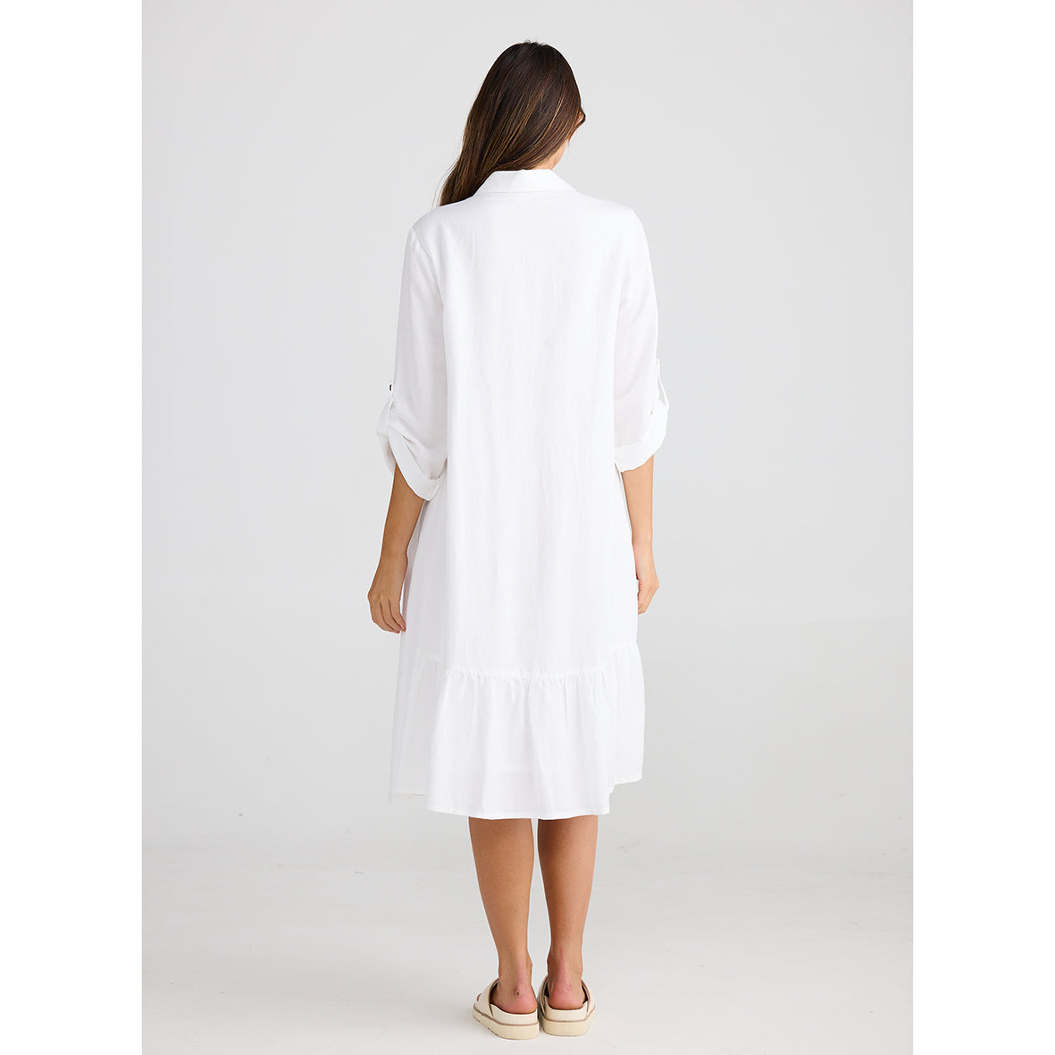 Havana Dress - White Linen Blend