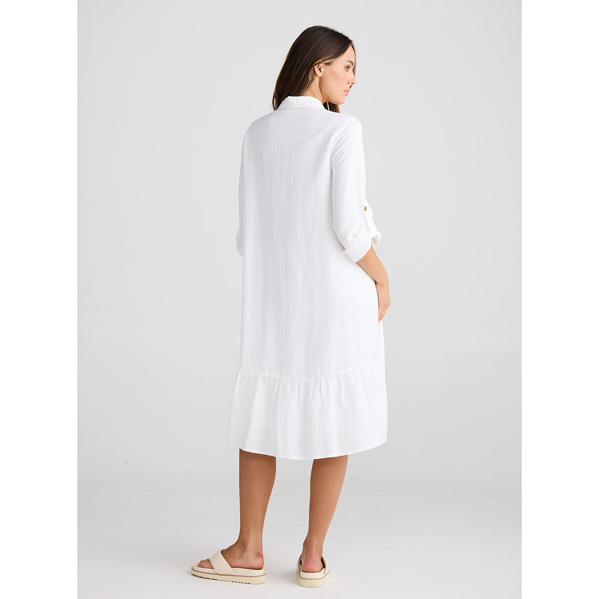 Havana Dress - White Linen Blend