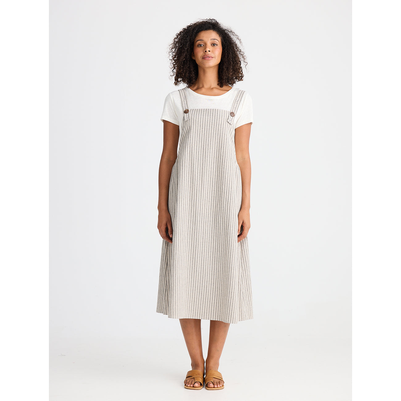 Bindie Pinafore Pisa Stripe