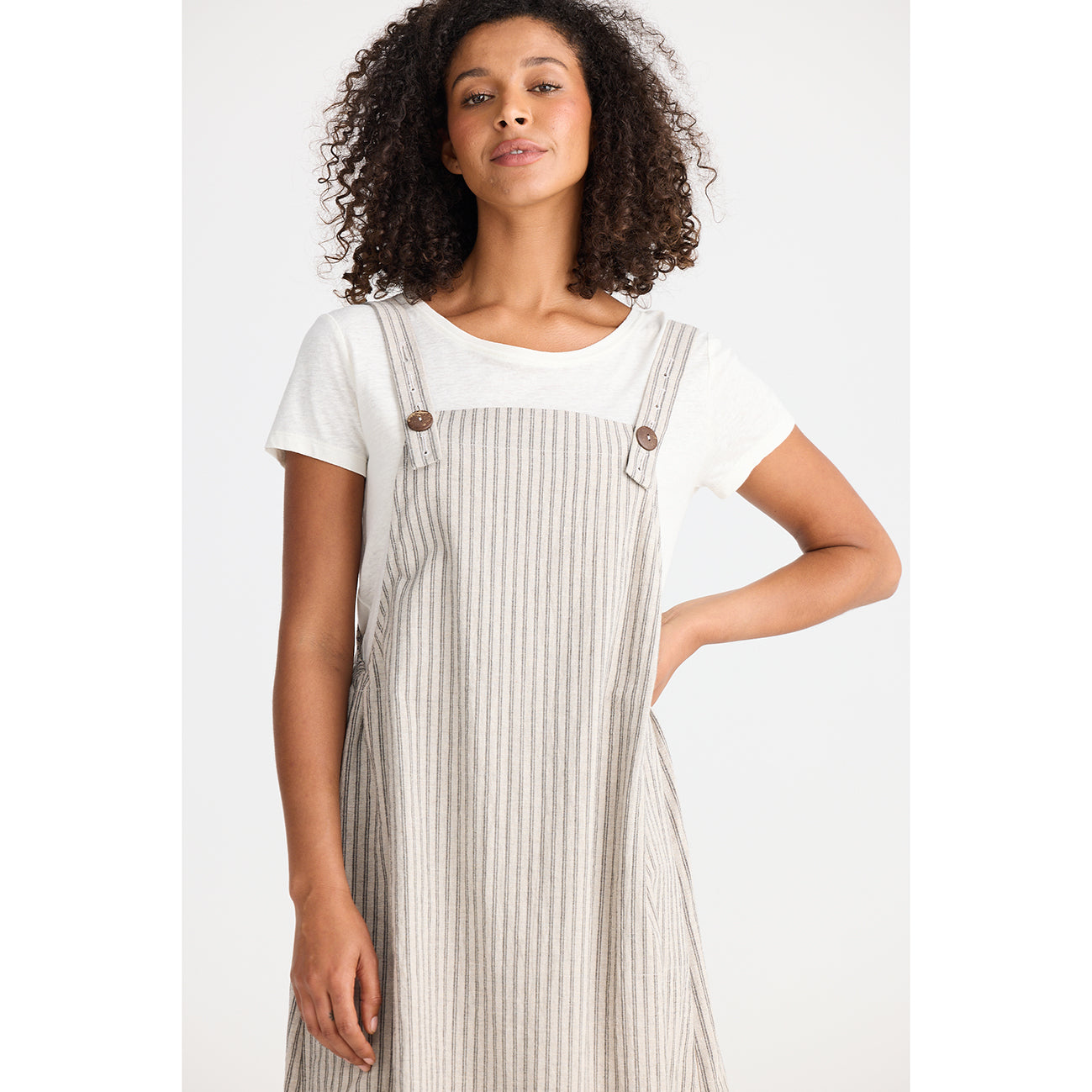 Bindie Pinafore Pisa Stripe