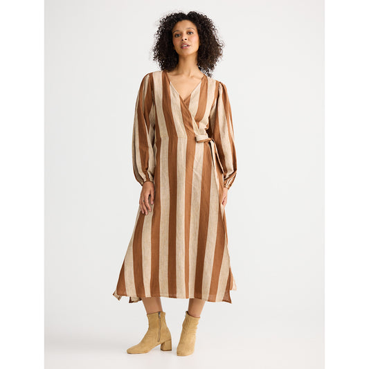 Amor Wrap Dress Sienna Stripe