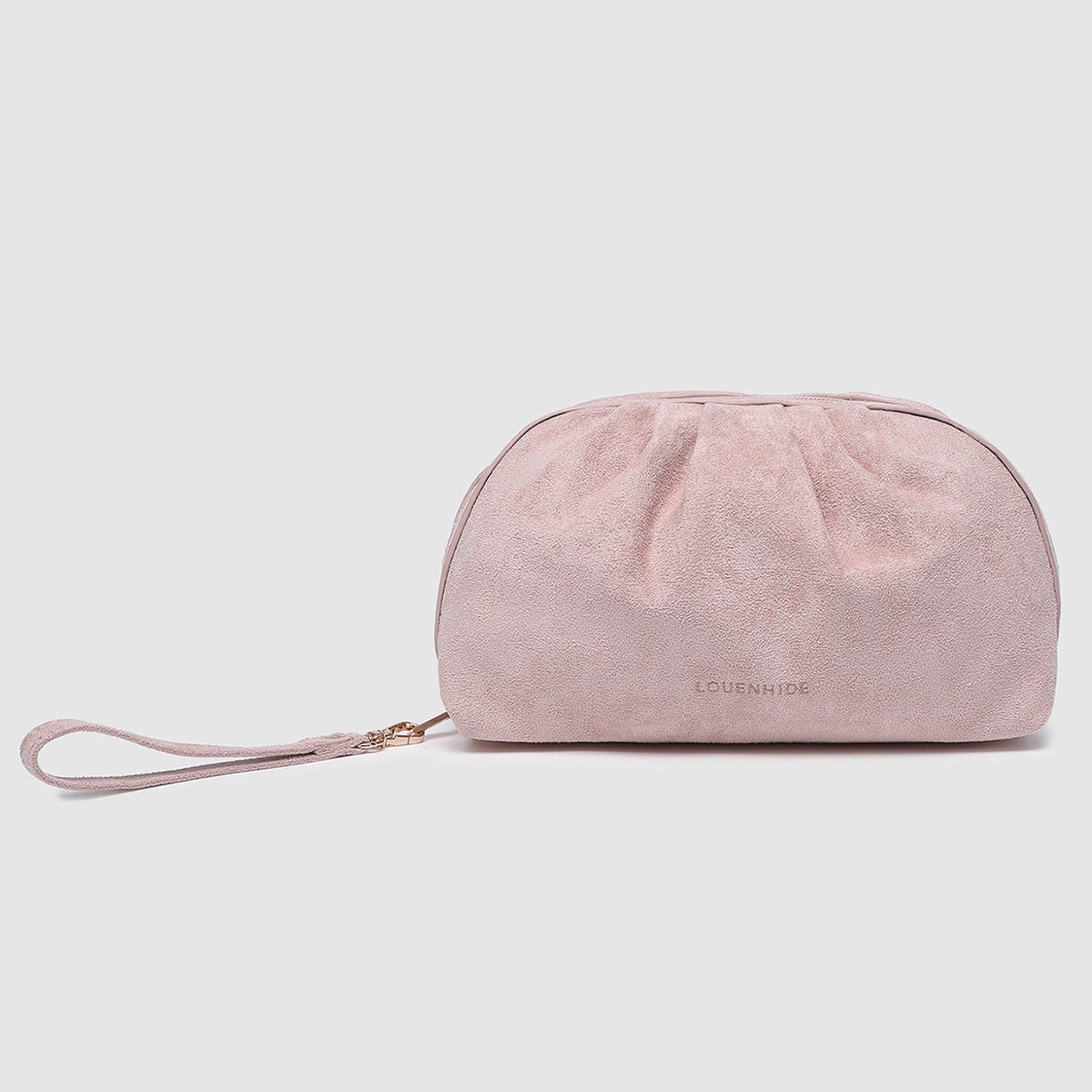 Sarski Suedette Makeup Bag Pale Pink