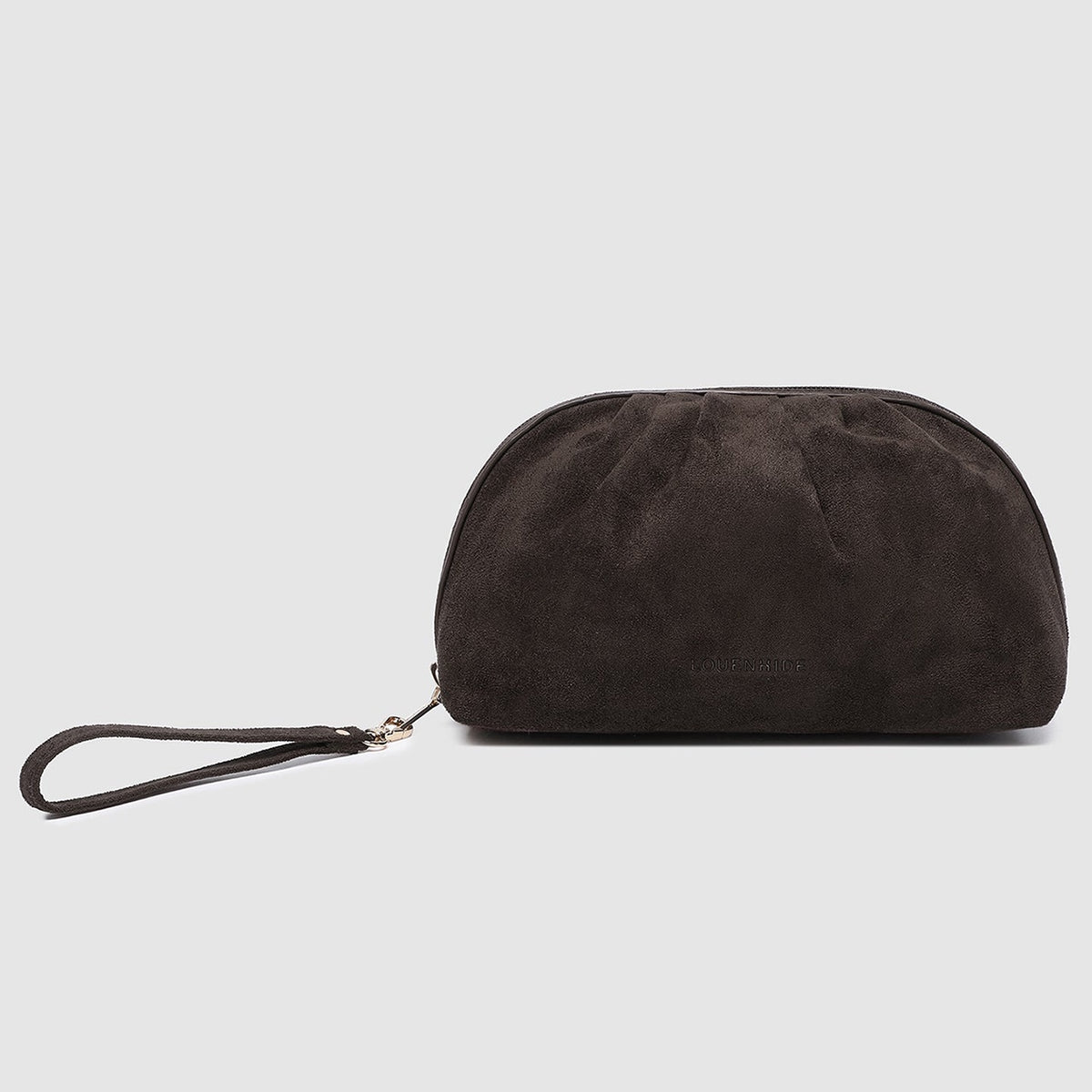 Sarski Suedette Makeup Bag Chocolate