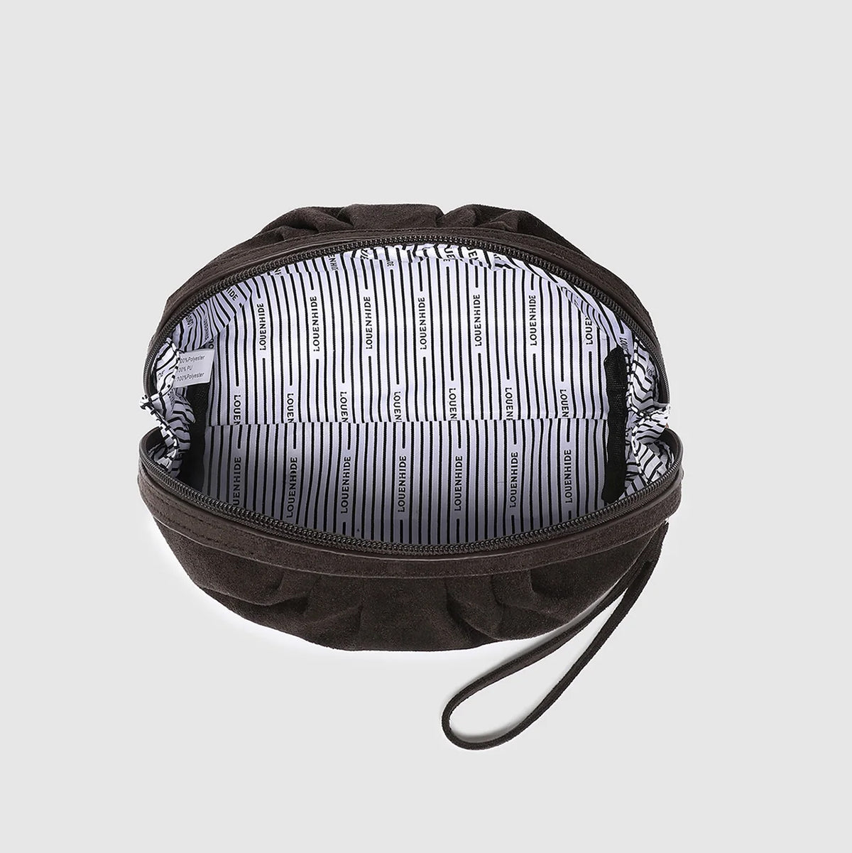Sarski Suedette Makeup Bag Chocolate