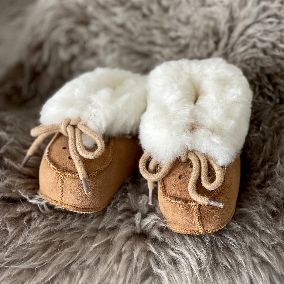 Sheepskin Baby Booties