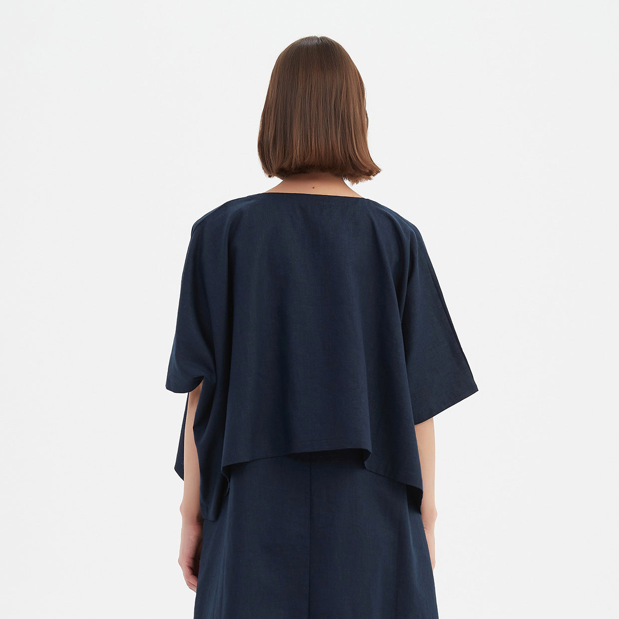 Short Sleeve Layer Top Navy