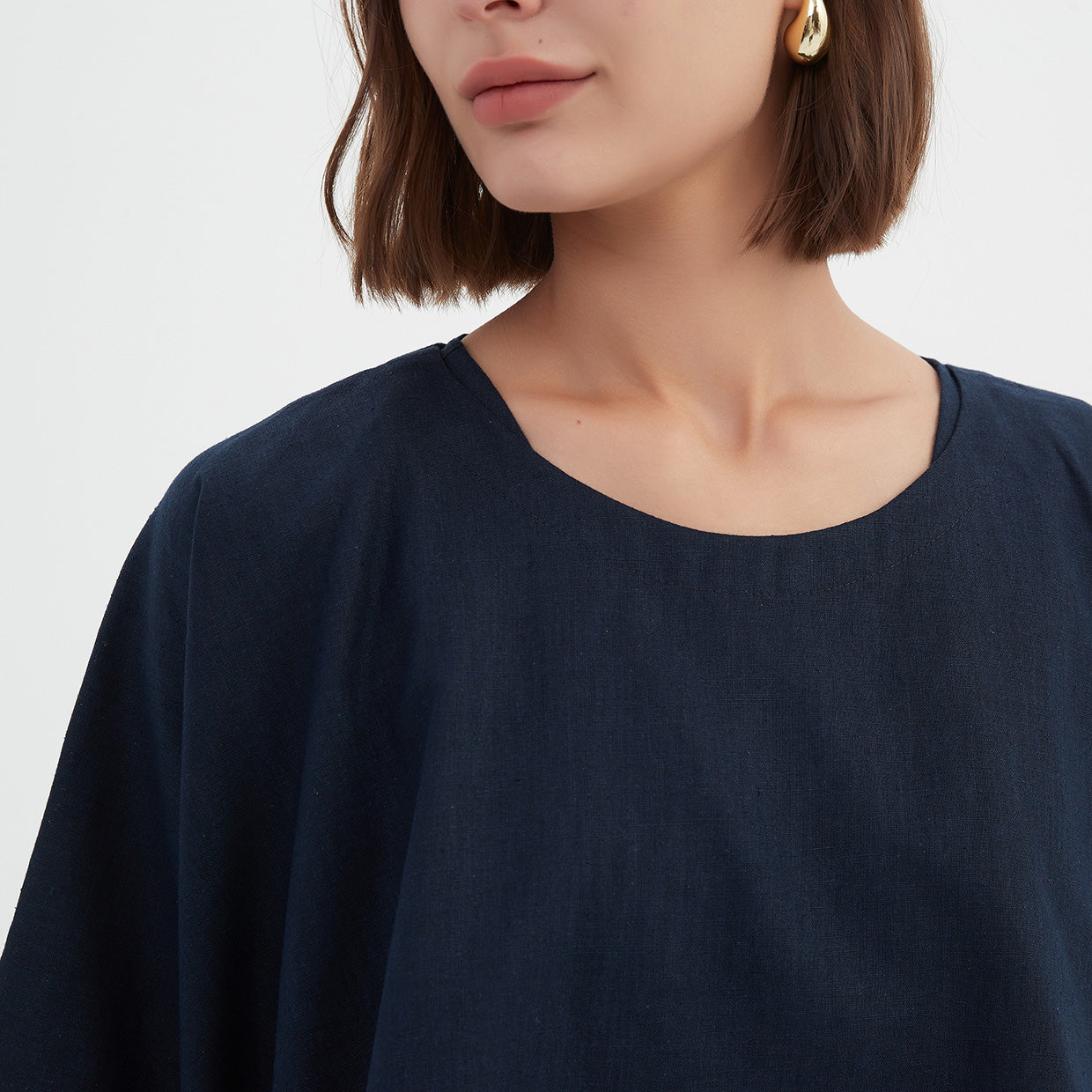 Short Sleeve Layer Top Navy