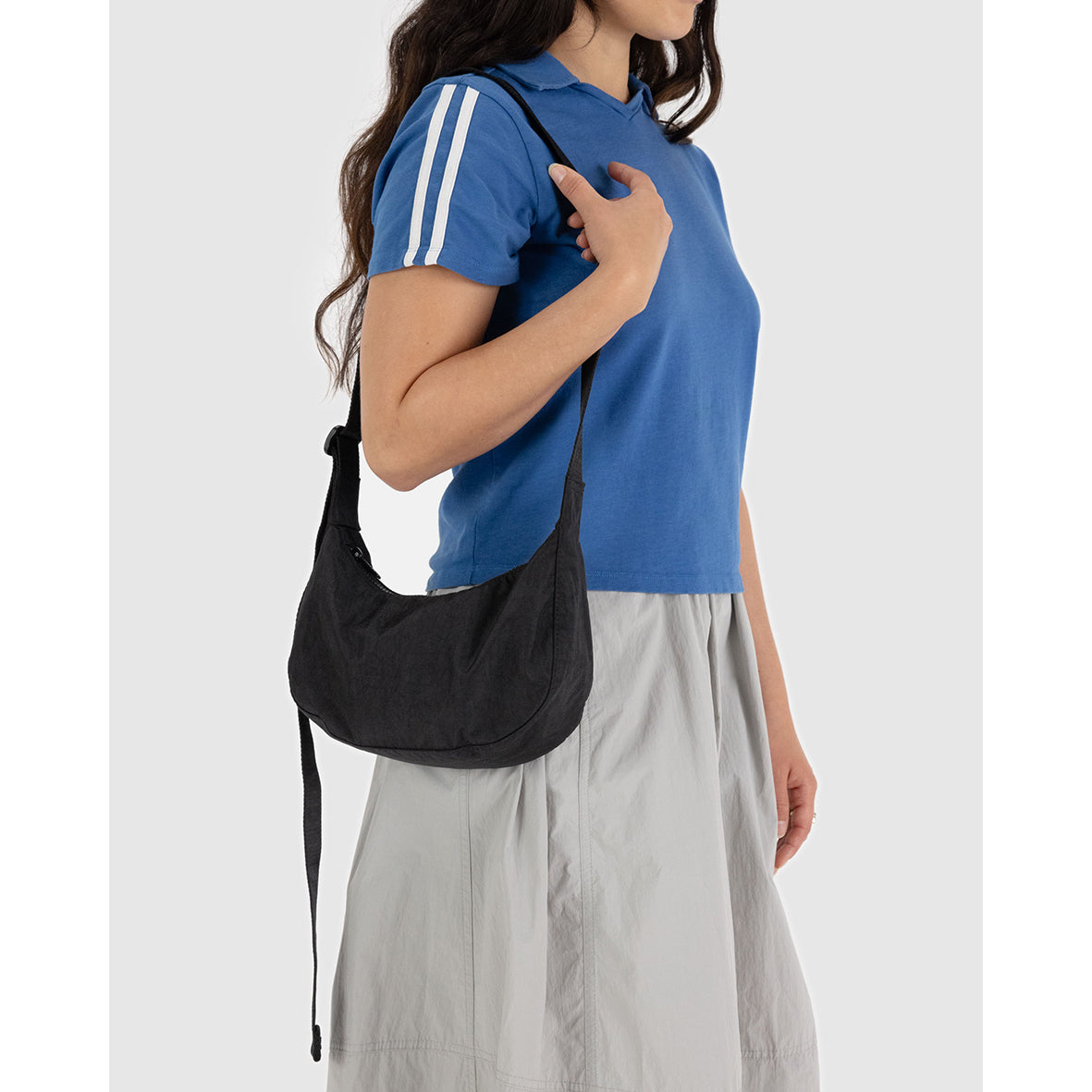 Baggu Small Nylon Crescent Bag Black