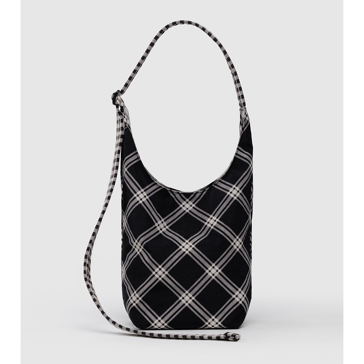 Baggu Small Nylon Sling Bag Mixed Plaid