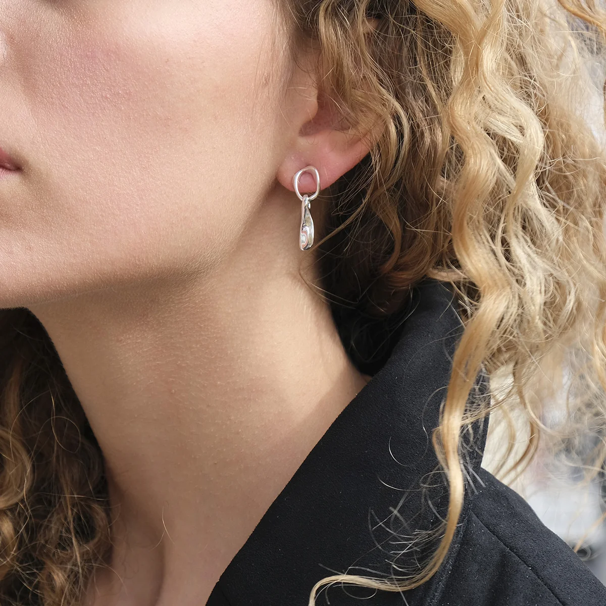 Soft as Silk Silver Earrings